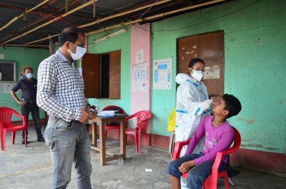 Covid Test : 1 out of 35 Tested Positive in Chandrapur market, Agartala Covid Test : 1 out of 35 Tested Positive in Chandrapur market, Agartala